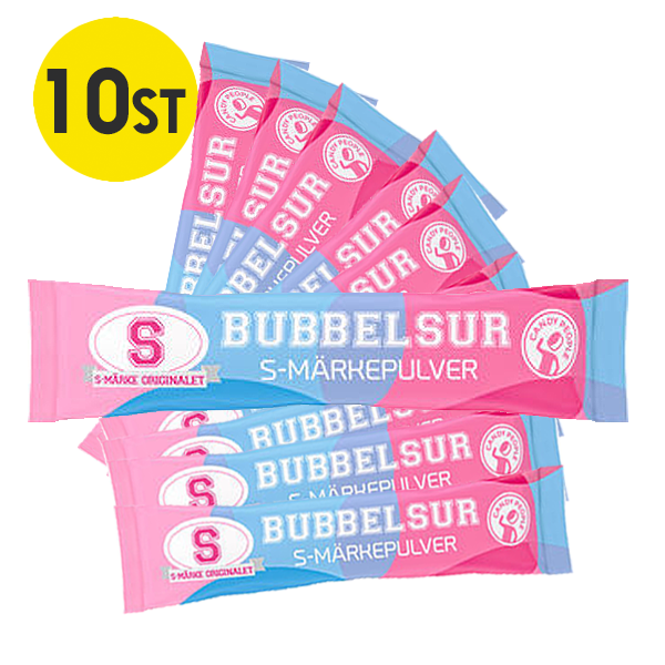 10 pc - S Brand Bubble Sour Powder 0.32 oz - Candify.com