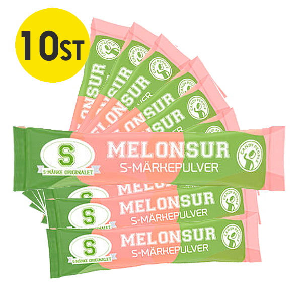 10 pc - S Brand Melon Sour Powder 0.32 oz - Candify.com