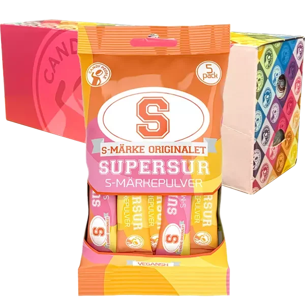 S-Brand Super Sour Powder 5-pack x 20 pc - Candify.com