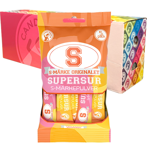 S-Brand Super Sour Powder 5-pack x 20 pc - Candify.com