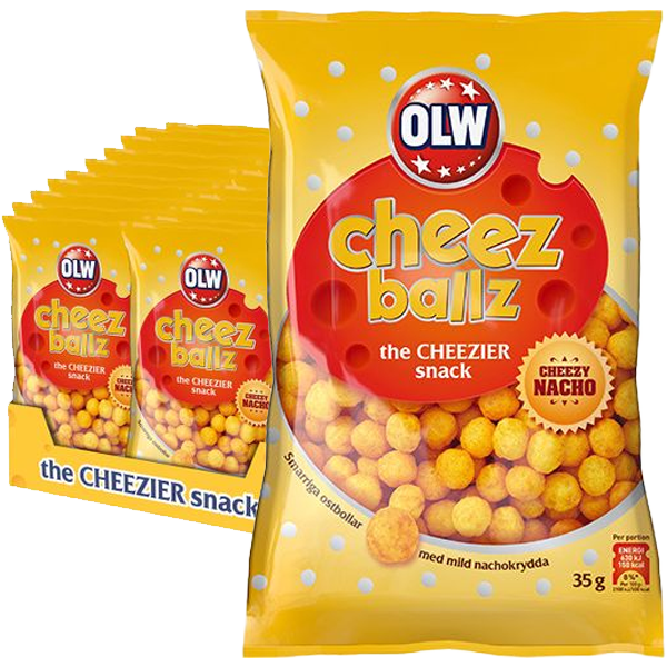 OLW Cheez Balls 20 pc x 1.23 oz - Candify.com