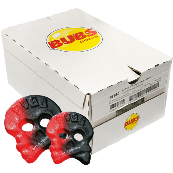 Raspberry/Licorice Skull Bubs