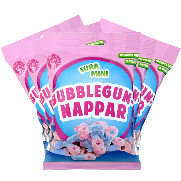 5 pc - Sour Mini Bubblegum pacifier 2.47 oz
