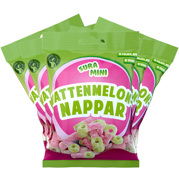 5 pc - Sour Mini Watermelon pacifier 2.47 oz