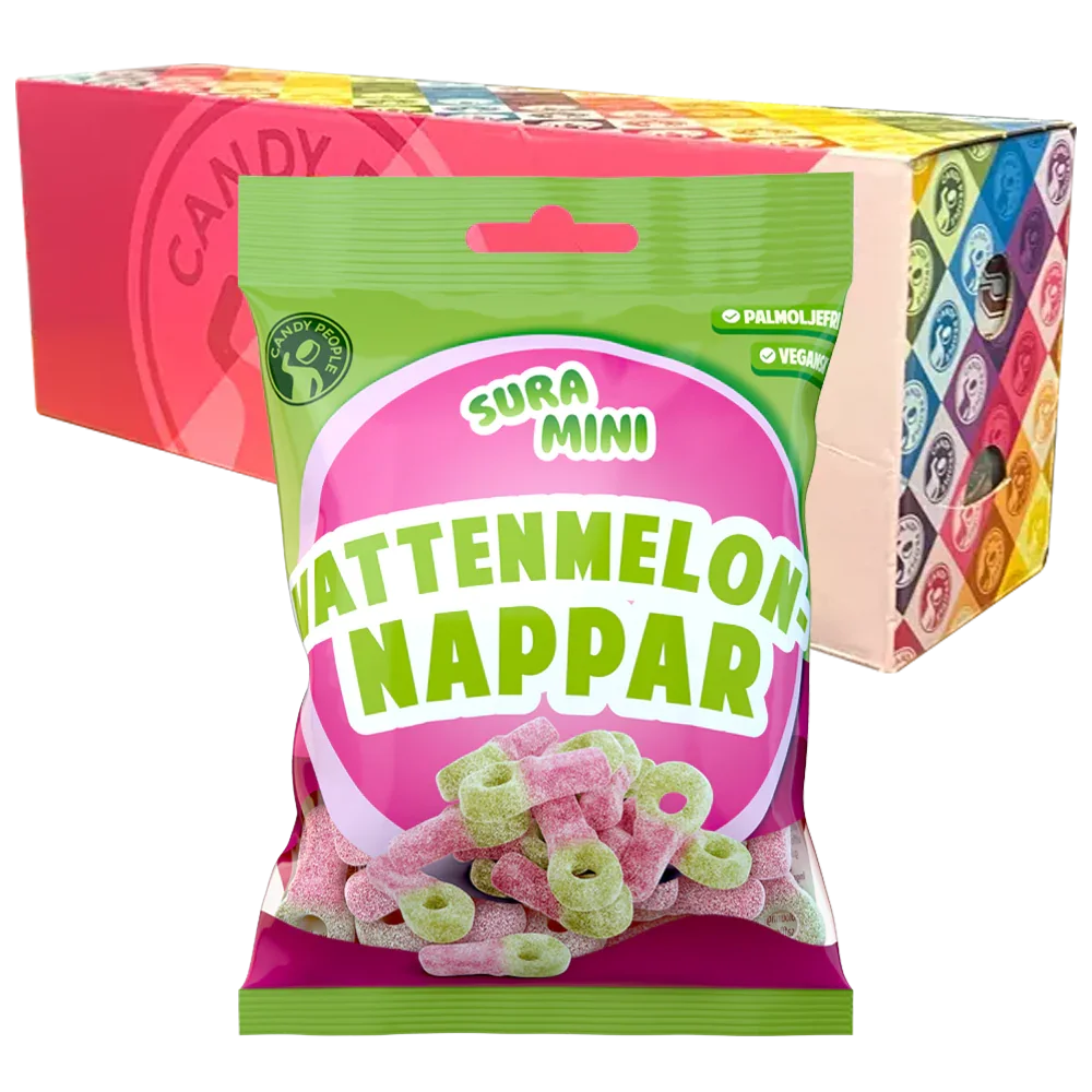 Sour Mini Watermelon Popsicles 2.47 oz x 18 pc - Candify.com