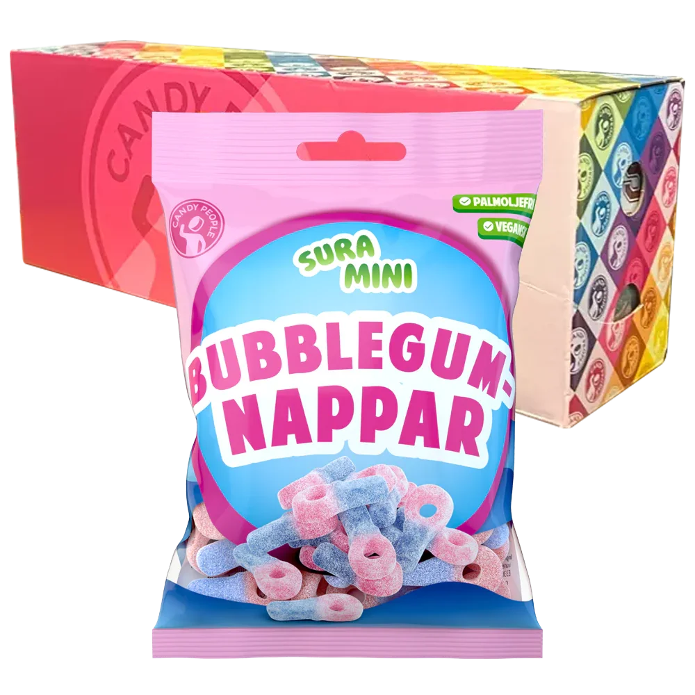 Sour Mini Bubblegum Pops 2.47 oz x 18 pc - Candify.com