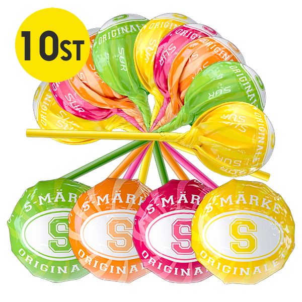 10 pc - S-Brand Lollipop Sour 0.49 oz - Candify.com