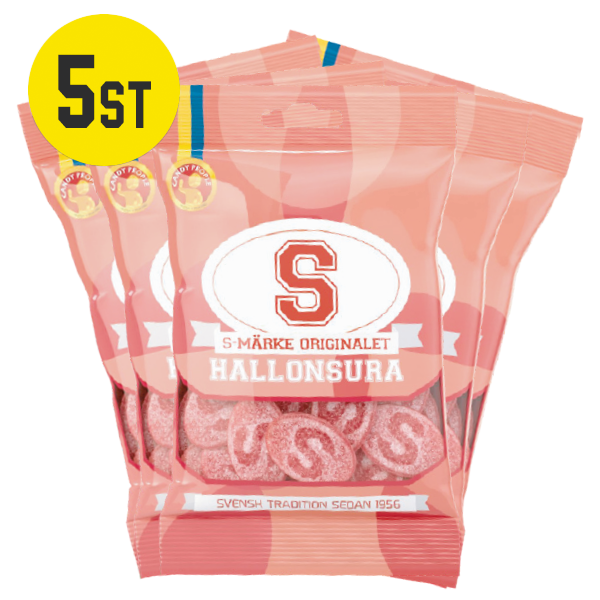 5 pc - S-Brand Raspberry Sour 2.82 oz - Candify.com